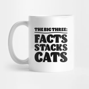 The Big Three: Facts Stacks Cats Mug